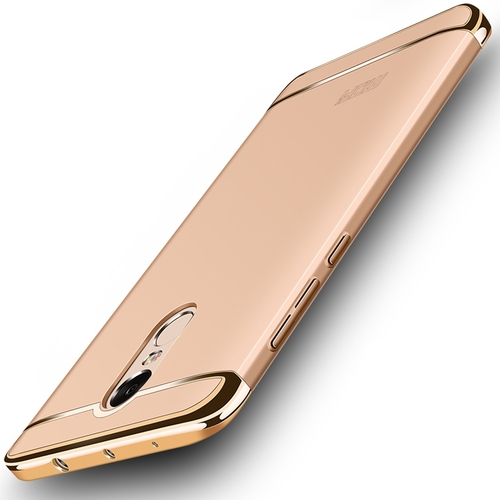 Handy H�lle Schutz Case f�r Xiaomi Redmi Note 4X Bumper 3 in 1 Cover Chrom Gold