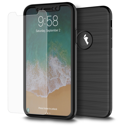 Samsung Galaxy J5 2017 2 in 1 Handyh�lle 360 Grad Full Cover Case Schwarz