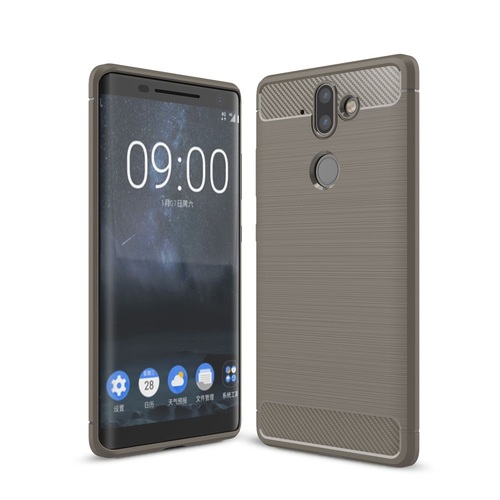 Schutzh�lle Handyh�lle f�r Nokia 9 Case Cover Carbon Optik Grau