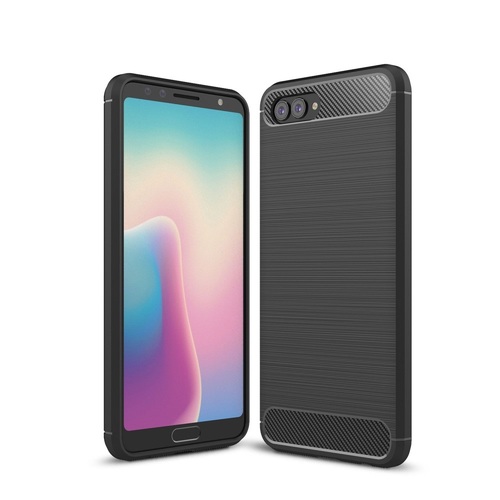 Schutzh�lle Handyh�lle f�r Huawei Nova 2s Case Cover Carbon Optik Schwarz