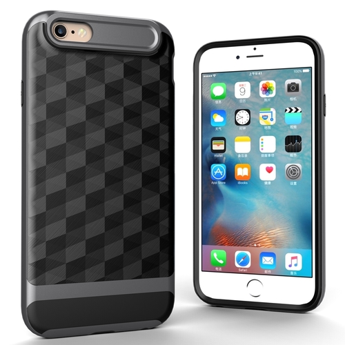 H�lle f�r Apple iPhone 6 / 6s Backcover Case Handy Schutzh�lle - Cover 3D Prisma Design Grau