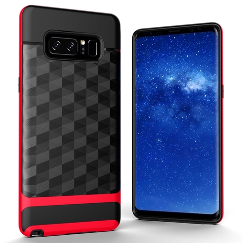 H�lle f�r Samsung Galaxy Note 8 Backcover Case Handy Schutzh�lle - Cover 3D Prisma Design Rot