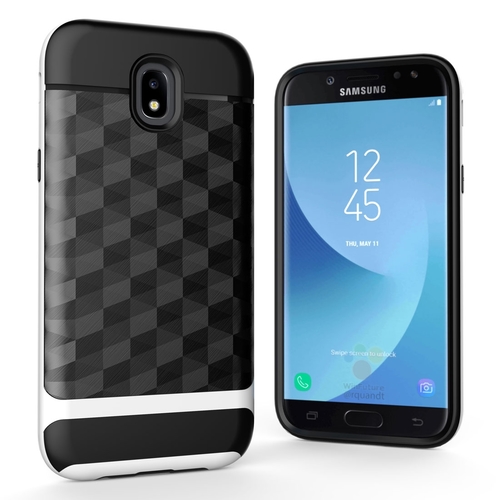 H�lle f�r Samsung Galaxy J5 2017 Backcover Case Handy Schutzh�lle - Cover 3D Prisma Design Wei�