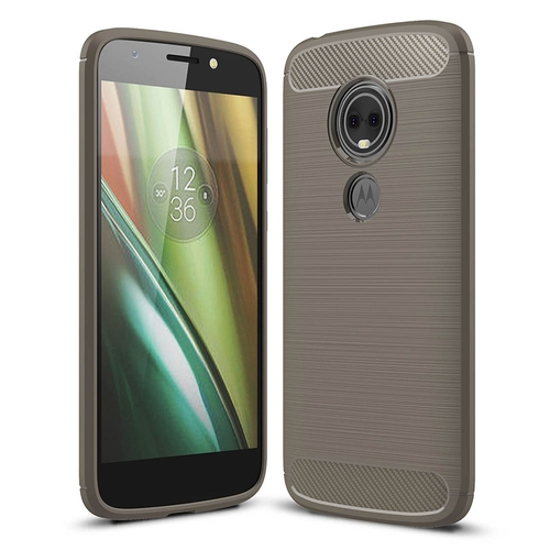 Schutzhlle Handyhlle fr Motorola Moto E5 Plus Case Cover Carbon Optik Grau