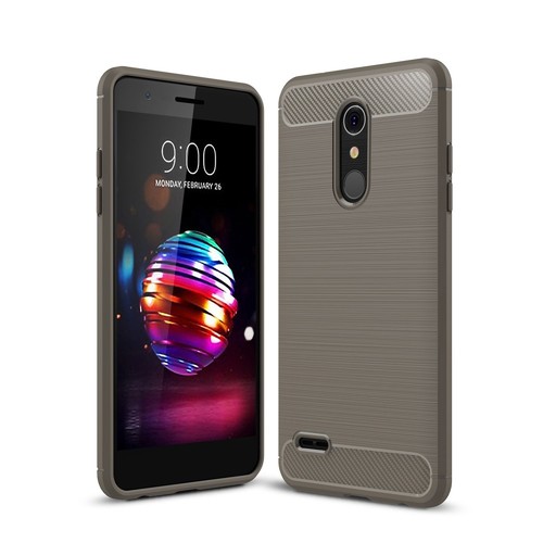 Schutzh�lle Handyh�lle f�r LG K8 (2018) Case Cover Carbon Optik Grau