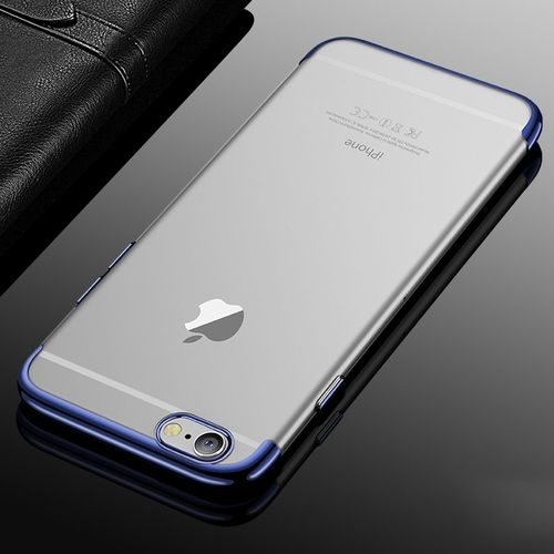 Handy H�lle Schutz Case f�r Apple iPhone 6 / 6s Plus Durchsichtig Transparent Blau