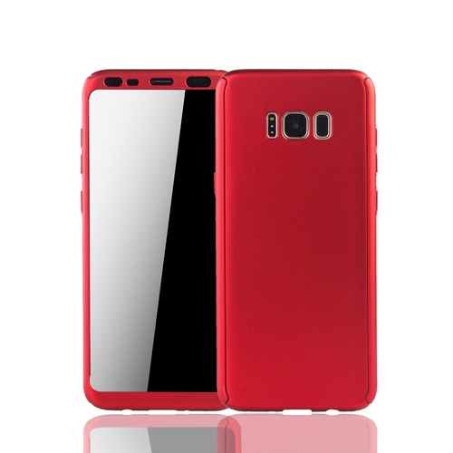 Handyh�lle Schutzh�lle f�r Samsung Galaxy S8 Plus Full Case Cover Displayschutz 360 Rot
