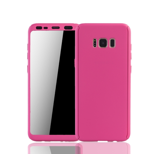 Handyh�lle Schutzh�lle f�r Samsung Galaxy S8 Plus Full Case Cover Displayschutz 360 Pink