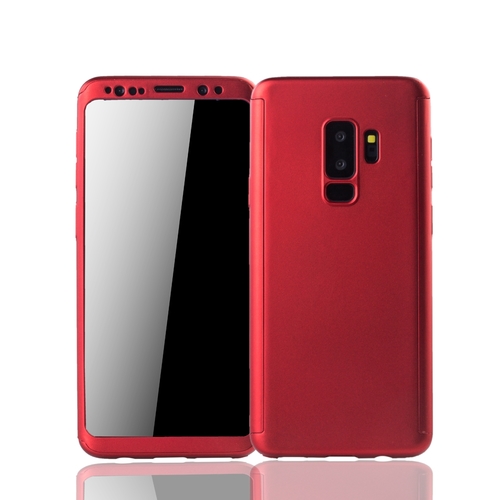 Handyh�lle Schutzh�lle f�r Samsung Galaxy S9 Plus Full Case Cover Displayschutz 360 Rot