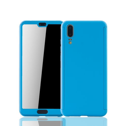 Handyh�lle Schutzh�lle f�r Huawei P20 Full Case Cover Displayschutz 360 Blau