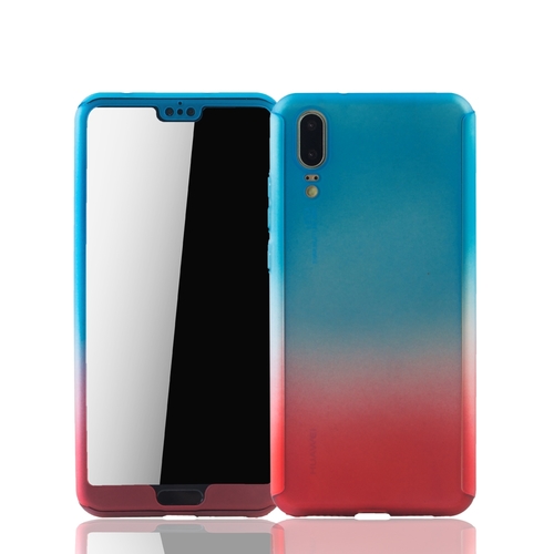 Handyh�lle Schutzh�lle f�r Huawei P20 Full Case Cover Displayschutz 360 Rot