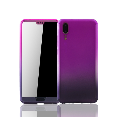 Handyh�lle Schutzh�lle f�r Huawei P20 Full Case Cover Displayschutz 360 Violett
