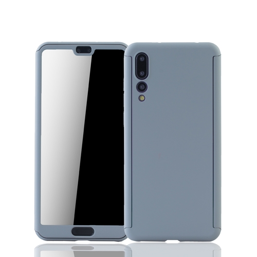 Handyh�lle Schutzh�lle f�r Huawei P20 Pro Full Case Cover Displayschutz 360 Grau