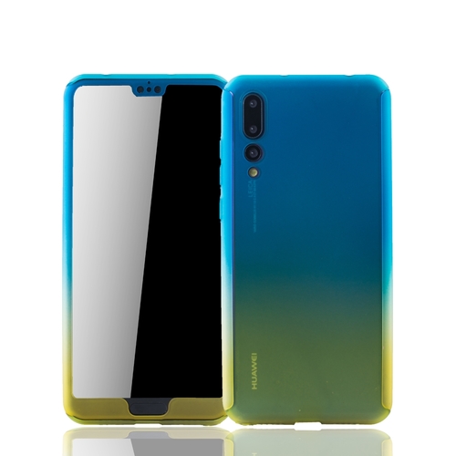 Handyh�lle Schutzh�lle f�r Huawei P20 Pro Full Case Cover Displayschutz 360 Gelb