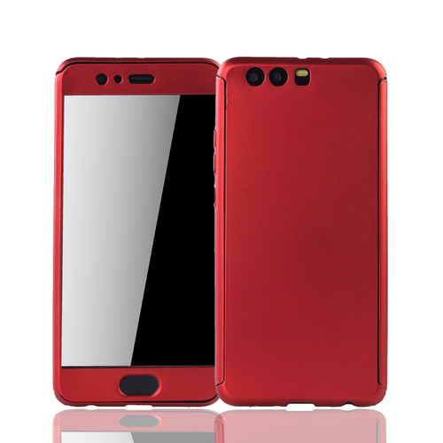 Handyh�lle Schutzh�lle f�r Huawei P10 Plus Full Case Cover Displayschutz 360 Rot