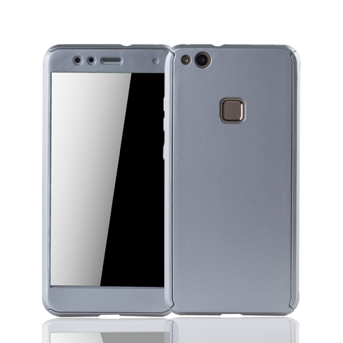 Handyh�lle Schutzh�lle f�r Huawei P10 Lite Full Case Cover Displayschutz 360 Silber