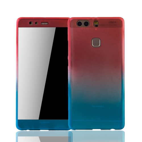 Handyh�lle Schutzh�lle f�r Huawei P9 Plus Full Case Cover Displayschutz 360 Blau