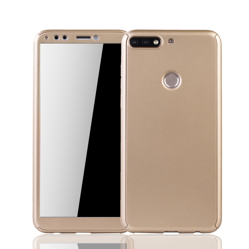 Handyh�lle Schutzh�lle f�r Huawei Honor 7C Full Case Cover Displayschutz 360 Gold