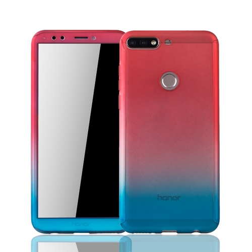 Handyh�lle Schutzh�lle f�r Huawei Honor 7C Full Case Cover Displayschutz 360 Blau