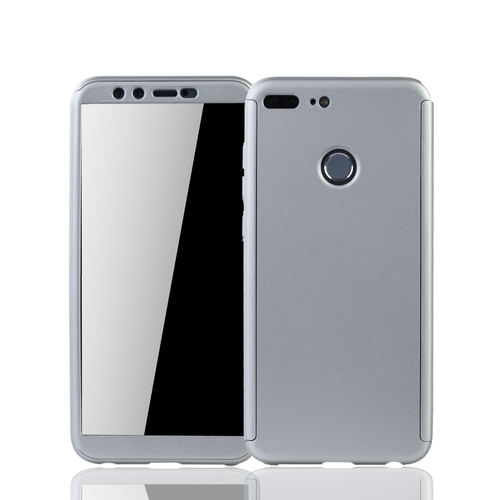 Handyh�lle Schutzh�lle f�r Huawei Honor 9 Lite Full Case Cover Displayschutz 360 Silber