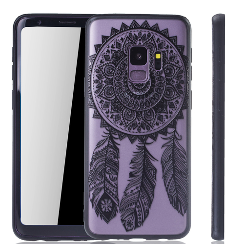 Handy H�lle Mandala f�r Samsung Galaxy S9 Design Case Schutzh�lle Motiv Traumf�nger Cover Tasche Bumper Schwarz