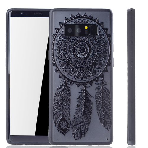 Handy H�lle Mandala f�r Samsung Galaxy Note 8 Design Case Schutzh�lle Motiv Traumf�nger Cover Tasche Bumper Schwarz