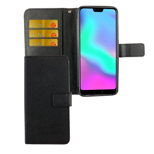 Handyh�lle Tasche f�r Handy Huawei Honor 10 Schwarz