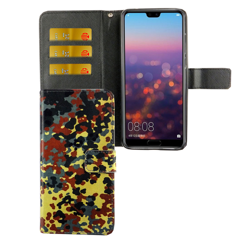 Handyh�lle Tasche f�r Handy Huawei P20 Pro Bundeswehr