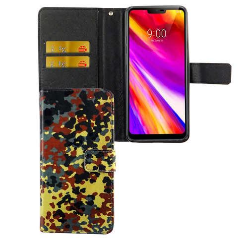 Handyh�lle Tasche f�r Handy LG G7 ThinQ Bundeswehr