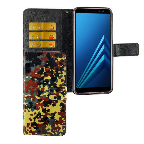 Handyh�lle Tasche f�r Handy Samsung Galaxy A6 2018 Bundeswehr
