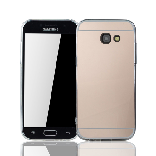 Samsung Galaxy A5 2017 Handy H�lle Spiegel Mirror Soft-Case Schutz-Cover Rose Gold