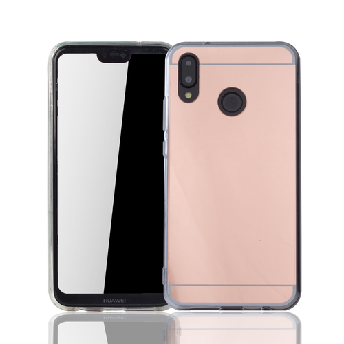 Huawei P20 Lite Handy H�lle Spiegel Mirror Soft-Case Schutz-Cover Rose Gold