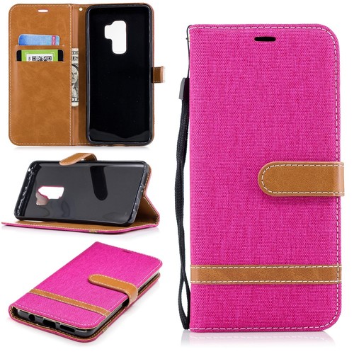 Samsung Galaxy S9+ Plus Handy H�lle Schutz-Tasche Case Cover Kartenfach Pink