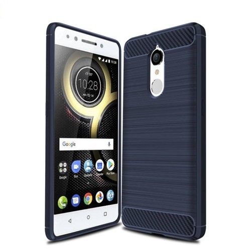 Schutzh�lle Handyh�lle f�r Lenovo K8 Case Cover Carbon Optik Blau