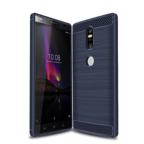 Schutzh�lle Handyh�lle f�r Lenovo Phab2 Plus Case Cover Carbon Optik Blau