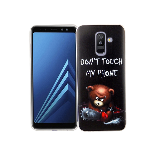 Samsung Galaxy A6 Plus 2018 Handy H�lle Schutz-Case Cover Bumper Dont Touch My Phone B�r