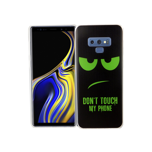 Samsung Galaxy Note 9 Handy H�lle Schutz-Case Cover Bumper Dont Touch My Phone Gr�n