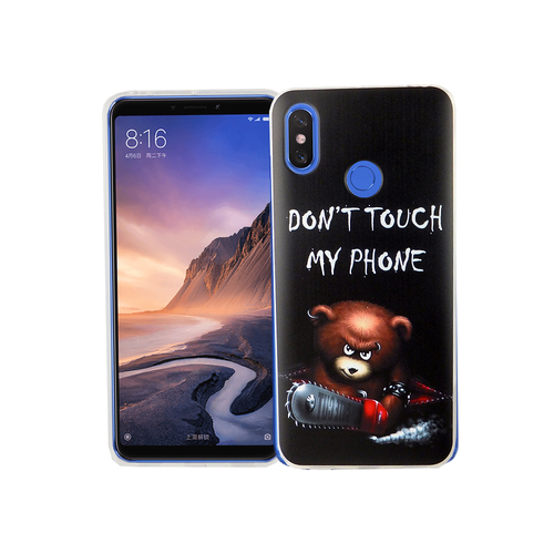 Xiaomi Mi Max 3 Handy H�lle Schutz-Case Cover Bumper Dont Touch My Phone B�r