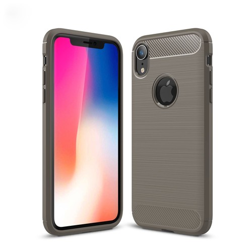 Schutzh�lle Handyh�lle f�r Apple iPhone XR Case Cover Carbon Optik Grau