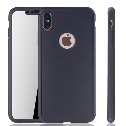Handyh�lle Schutzh�lle f�r Apple iPhone XS Max Full Case Cover Displayschutz 360 Schwarz