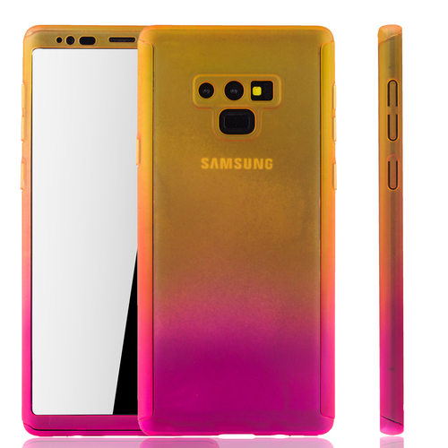 Handyh�lle Schutzh�lle f�r Samsung Galaxy Note 9 Full Case Cover Displayschutz 360 Pink