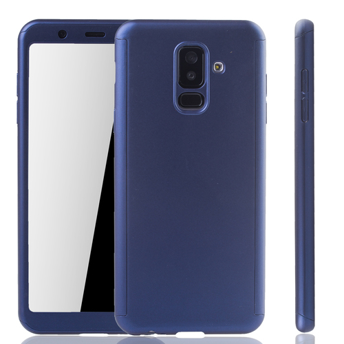 Handyh�lle Schutzh�lle f�r Samsung Galaxy A6 Plus (2018) Full Case Cover Displayschutz 360 Blau