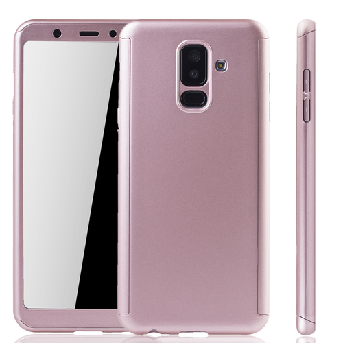 Handyh�lle Schutzh�lle f�r Samsung Galaxy A6 Plus (2018) Full Case Cover Displayschutz 360 Rosa