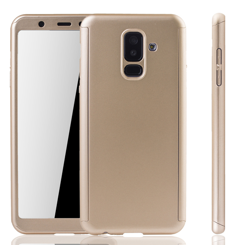 Handyh�lle Schutzh�lle f�r Samsung Galaxy A6 Plus (2018) Full Case Cover Displayschutz 360 Gold