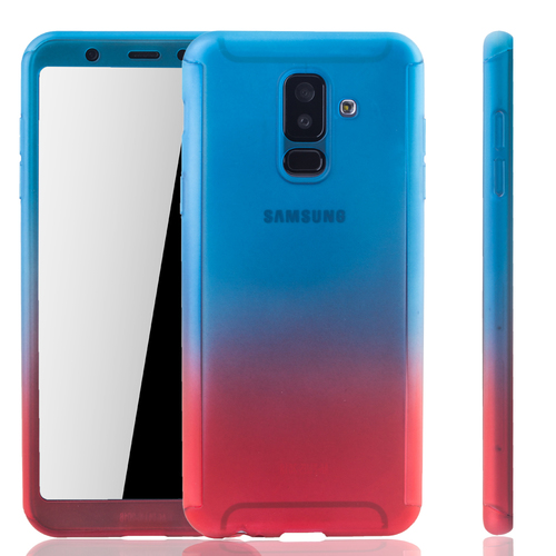 Handyh�lle Schutzh�lle f�r Samsung Galaxy A6 Plus (2018) Full Case Cover Displayschutz 360 Rot