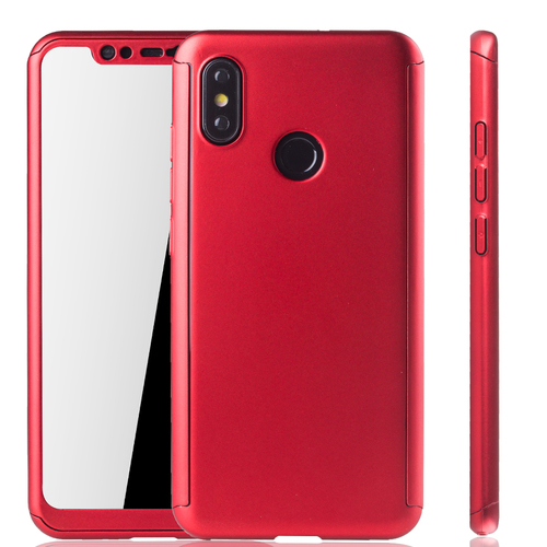 Handyh�lle Schutzh�lle f�r Xiaomi Mi 8 Full Case Cover Displayschutz 360 Rot