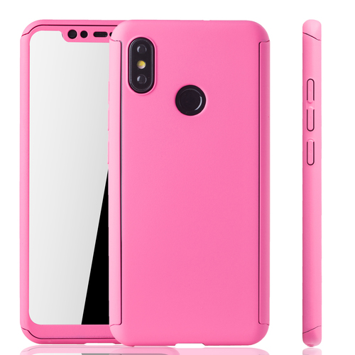 Handyh�lle Schutzh�lle f�r Xiaomi Mi 8 Full Case Cover Displayschutz 360 Pink