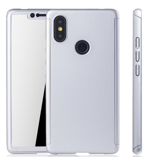Handyh�lle Schutzh�lle f�r Xiaomi Mi 8 SE Full Case Cover Displayschutz 360 Silber