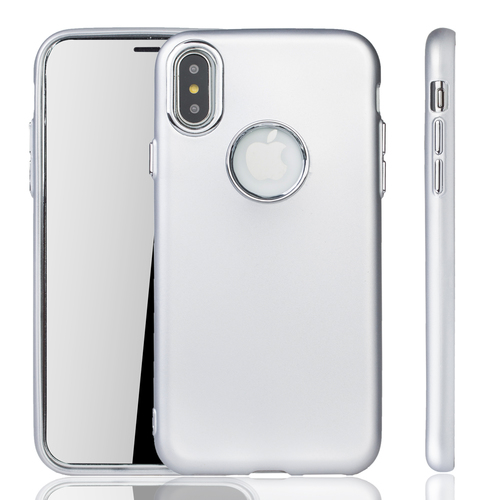 Apple iPhone X / XS H�lle - Handyh�lle f�r Apple iPhone X / XS - Handy Case in Silber