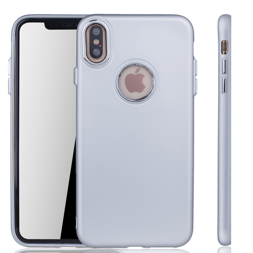 Apple iPhone XS Max H�lle - Handyh�lle f�r Apple iPhone XS Max - Handy Case in Silber